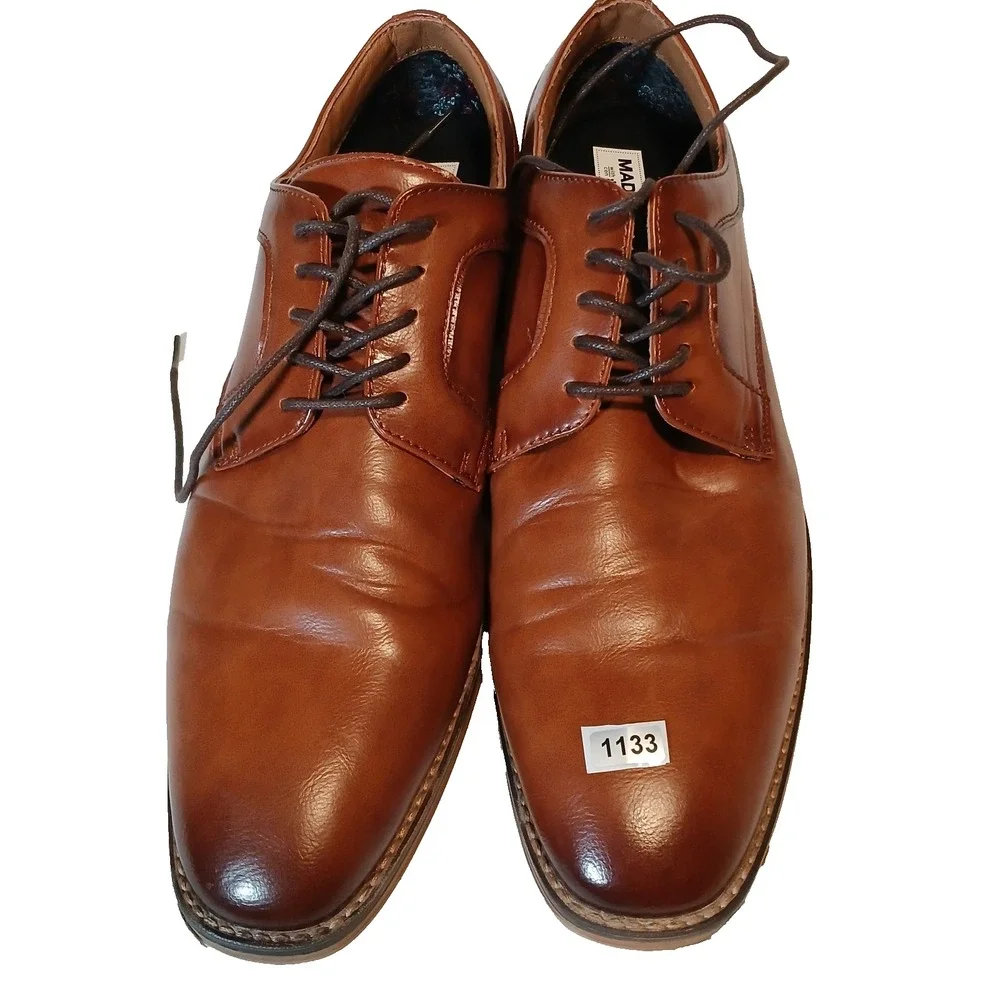 Steve Madden Ortholite men's brown‎ lace‑up oxford dress shoes Size 13